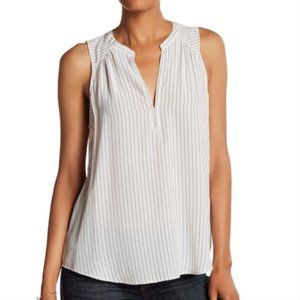 Joie Silk Kotahi Vneck Striped Blouse Tank Shell S